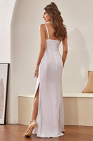 Load image into Gallery viewer, Simple Ivory Satin Wedding Dress