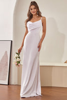 Load image into Gallery viewer, Simple Ivory Satin Wedding Dress