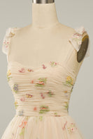 Load image into Gallery viewer, Sweetheart Champagne Short Cocktail Dress with Embroidery