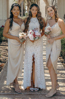 Load image into Gallery viewer, Ivory Open Back Boho Lace Wedding Dress