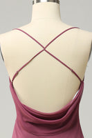 Load image into Gallery viewer, Plus Size Desert Rose Spaghetti Straps Long Formal Dress with Slit