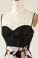 Load image into Gallery viewer, Floral Spaghetti Straps Formal Dress with Slit