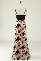 Load image into Gallery viewer, Floral Spaghetti Straps Formal Dress with Slit