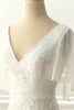 Load image into Gallery viewer, V-Neck Ivory Long Formal Dress with Ruffles