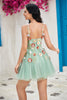 Load image into Gallery viewer, Cute A Line Spaghetti Straps Light Green Short Formal Dress with Appliques