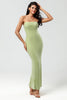 Load image into Gallery viewer, Mermaid Strapless Lemon Green Bridesmaid Dress