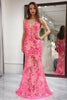 Load image into Gallery viewer, Fuchsia Sequins Mermaid Formal Dress
