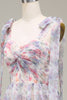 Load image into Gallery viewer, A-Line Spaghetti Straps Lilac Flower Printed Formal Dress