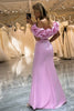 Load image into Gallery viewer, Glitter Pink Floral Mermaid Long Formal Dress With Slit