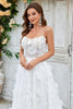 Load image into Gallery viewer, Ivory Floral Lace Sweep Train Wedding Dress