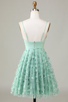 Load image into Gallery viewer, A-Line Spaghetti Straps Short Bridesmaid Dress with Appliques