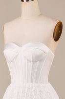 Load image into Gallery viewer, A-Line Sweetheart Lace Corset Wedding Dress