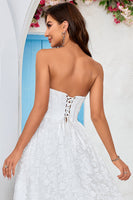 Load image into Gallery viewer, A-Line Sweetheart Sleeveless Lace Corset Wedding Dress