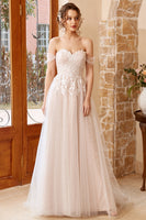 Load image into Gallery viewer, Appliques Tulle Halter Wedding Dress
