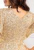 Load image into Gallery viewer, Golden Sequins Mother of the Bride Dress