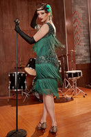 Load image into Gallery viewer, Blue Apricot Gatsby 1920s Dress with Sequins and Fringes