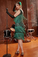 Load image into Gallery viewer, Plus Size Champagne Gatsby 1920s Flapper Dress with Sequins and Fringes