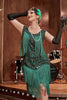 Load image into Gallery viewer, Champagne Gatsby 1920s Dress with Sequins and Fringes