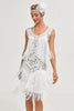 Load image into Gallery viewer, Black Gatsby 1920s Flapper Dress with Sequins and Fringes