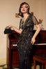 Load image into Gallery viewer, Sequins Black Long 1920s Dress