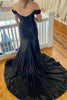 Load image into Gallery viewer, Orange Corset Off the Shoulder Long Formal Dress with Slit