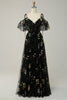 Load image into Gallery viewer, A-Line V-Neck Spaghetti Straps Embroidery Lavender Long Formal Dress with Slit