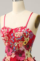 Load image into Gallery viewer, Tulle Spaghetti Straps Burgundy Long Formal Dress with Embroidery