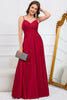 Load image into Gallery viewer, Spaghetti Straps Dark Green Long Formal Dress with Slit