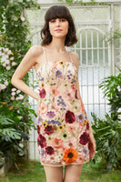 Load image into Gallery viewer, Black Spaghetti Straps Sheath Short Formal Dress with 3D Flowers