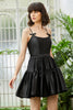Load image into Gallery viewer, A-Line Spaghetti Straps Black Short Formal Dress