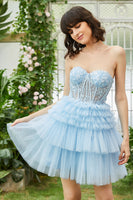 Load image into Gallery viewer, A-Line Sweetheart Pink Short Formal Dress
