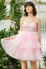 Load image into Gallery viewer, A-Line Sweetheart Pink Short Formal Dress