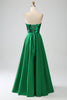 Load image into Gallery viewer, A-Line Sweetheart Dark Green Corset Formal Dress