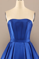 Load image into Gallery viewer, Simple Royal Blue Long Prom Dress