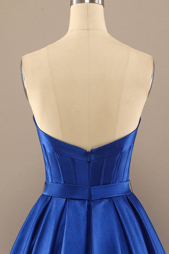 Simple Royal Blue Long Prom Dress
