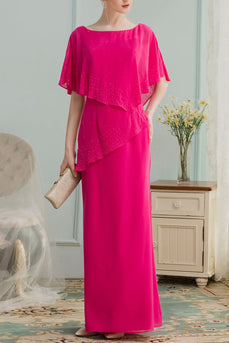 A-line Long Chiffon Mother Of The Bride Dress with Beading