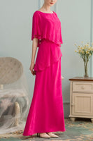 Load image into Gallery viewer, A-line Long Chiffon Mother Of The Bride Dress with Beading