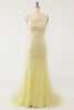 Load image into Gallery viewer, Pink Mermaid Long Formal Dress with Appliques