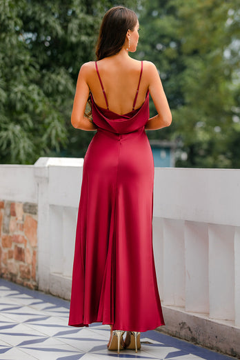 Mermaid Solid Long Formal Dress with Slit