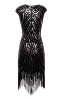Load image into Gallery viewer, Gatsby Glitter Fringe 1920s Dress with Tassel