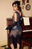 Load image into Gallery viewer, Royal Blue Glitter Fringe Gatsby 1920s Flapper Dress