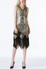 Load image into Gallery viewer, Black and Green Sequin 1920s Dress