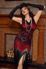 Load image into Gallery viewer, Royal Blue Glitter Fringe Gatsby 1920s Flapper Dress