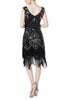 Load image into Gallery viewer, Ivory Sequins Glitter Fringe 1920s Dress