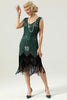 Load image into Gallery viewer, Ivory Sequins Glitter Fringe 1920s Dress