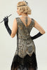 Load image into Gallery viewer, Ivory Sequins Glitter Fringe 1920s Dress