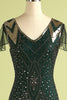 Load image into Gallery viewer, Black and Gold Long Sequin 1920s Dress