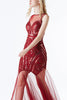 Load image into Gallery viewer, Silver Long Tulle Sequin 1920s Dress