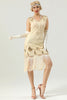 Load image into Gallery viewer, Apricot Sequin Fringe Bodycon 1920s Dress