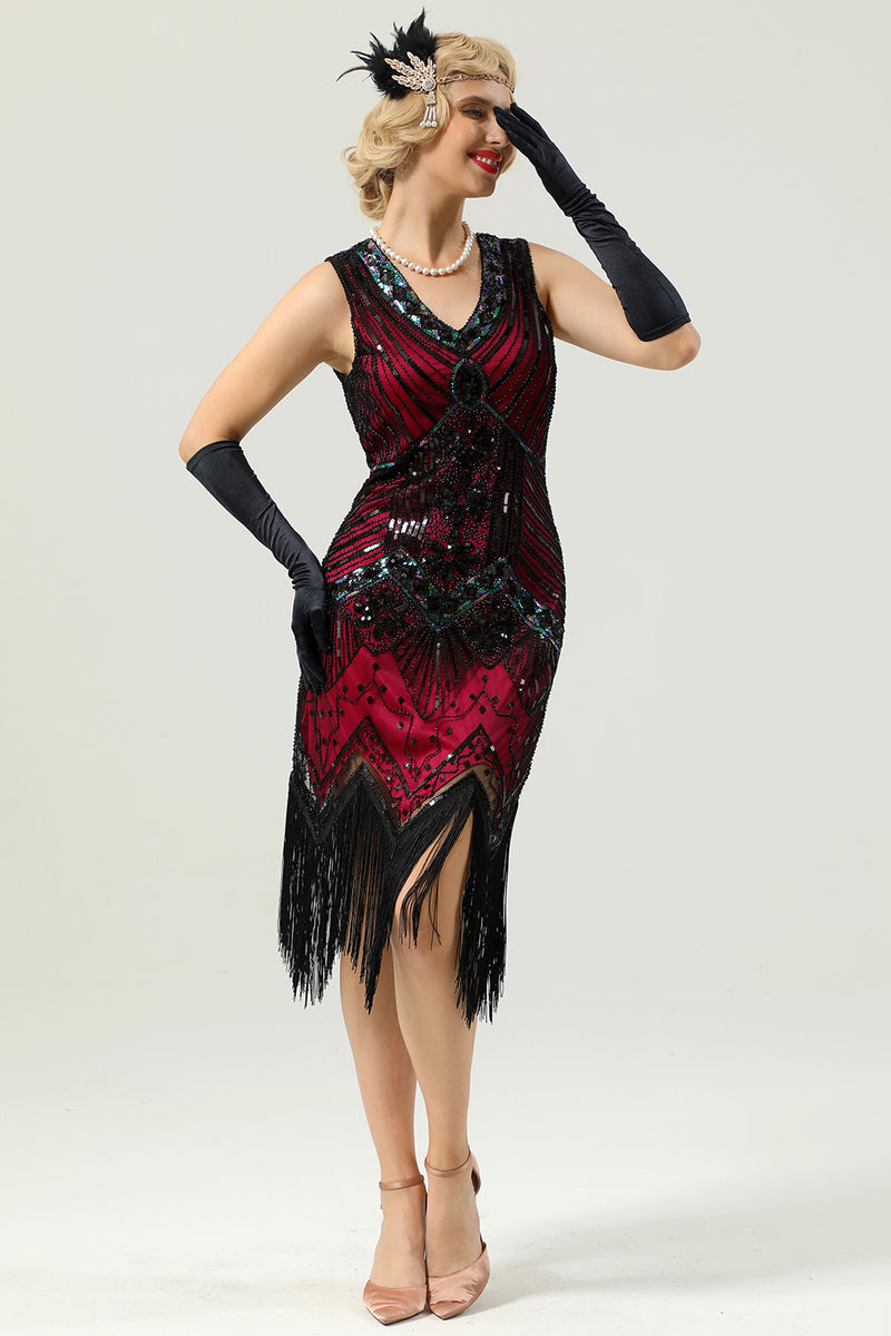 Load image into Gallery viewer, Pink 1920s Sleeveless Gatsby Dress